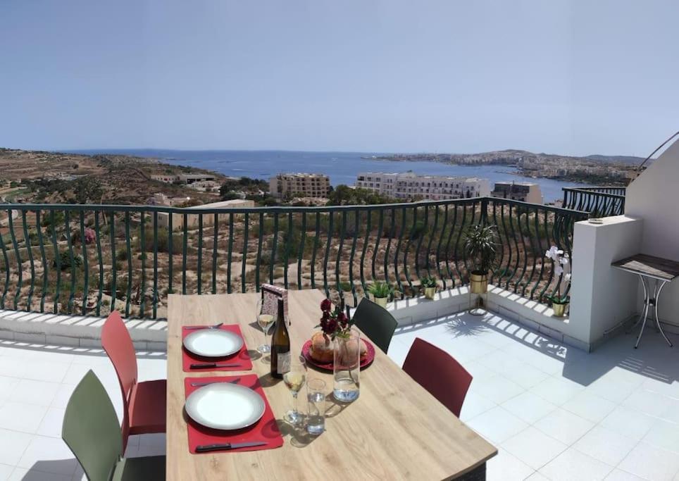 Gaia Penthouse Sea And Country Views Home San Pawl il-Baħar Eksteriør billede