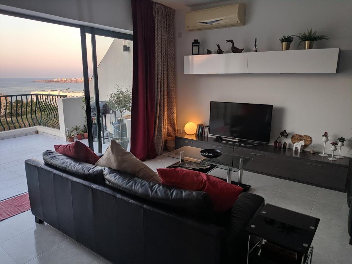 Gaia Penthouse Sea And Country Views Home San Pawl il-Baħar Eksteriør billede